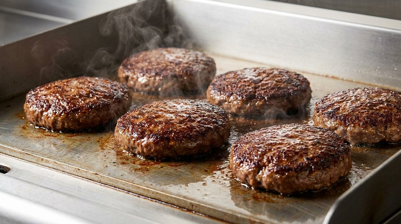 Hamburger di Manzo Perfetti Cotti alla Piastra