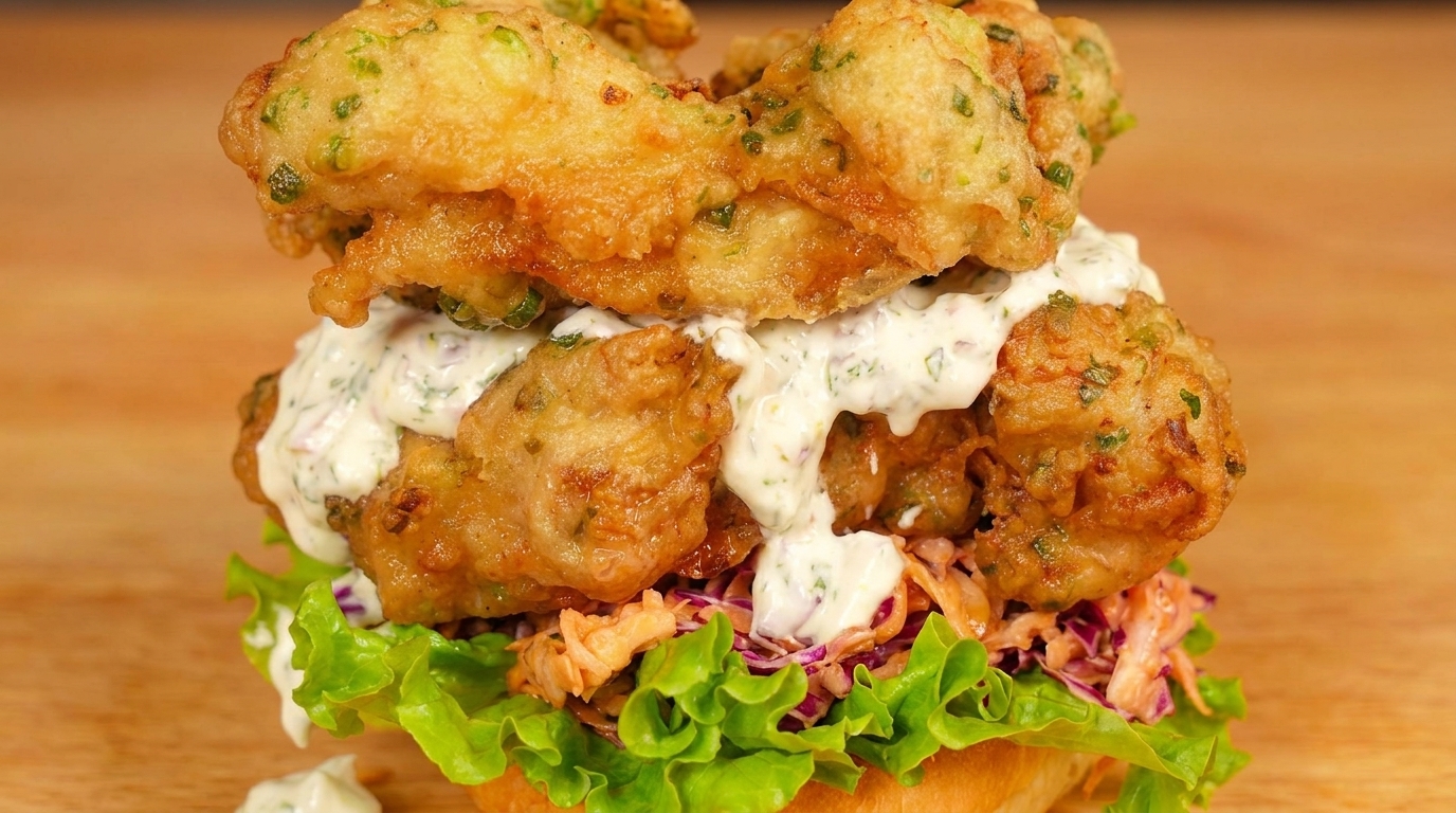 Burger di Pollo Fritto al Cipollotto: l'Esperienza Croccante Definitiva