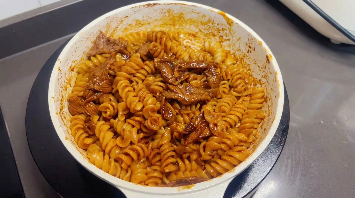 Fusilli saltati con manzo: un piatto unico veloce