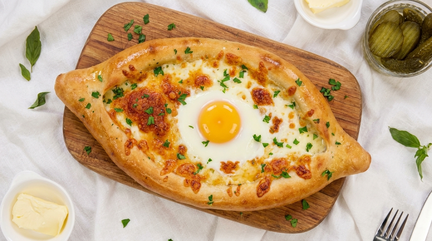 Khachapuri Tradizionale (Pane al Formaggio Georgiano)
