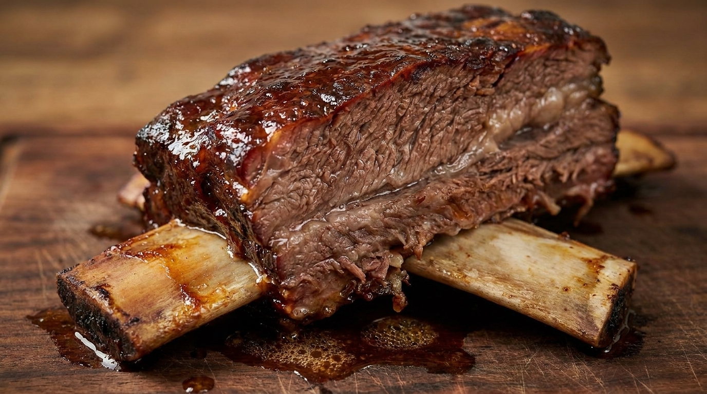Costine di Manzo a Lenta Cottura con Glassa BBQ Artigianale