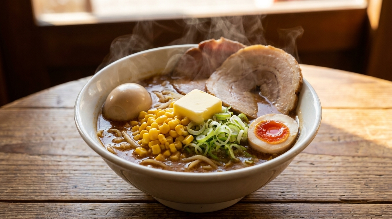 Ramen cremoso al burro e miso
