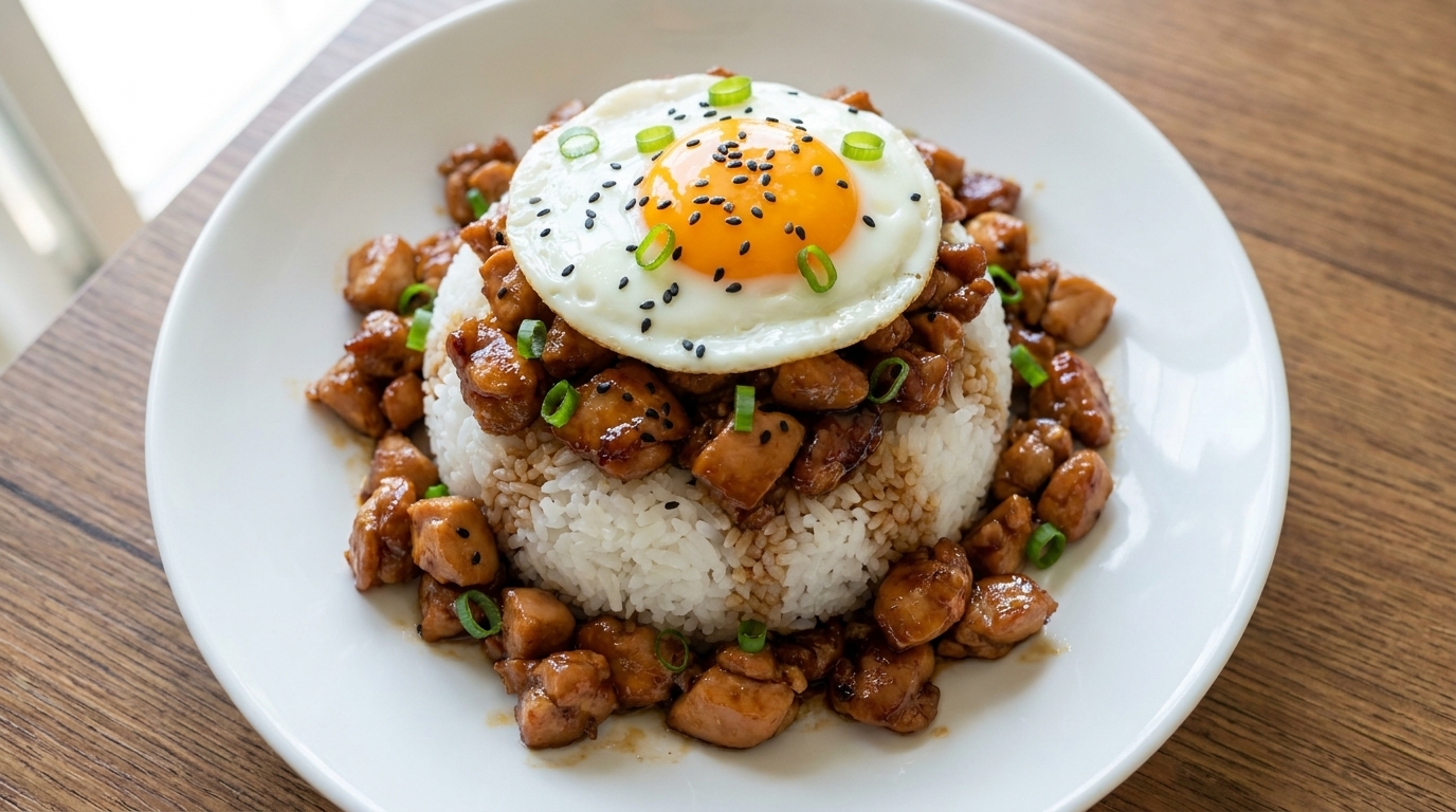 Donburi di pollo tritato alla giapponese