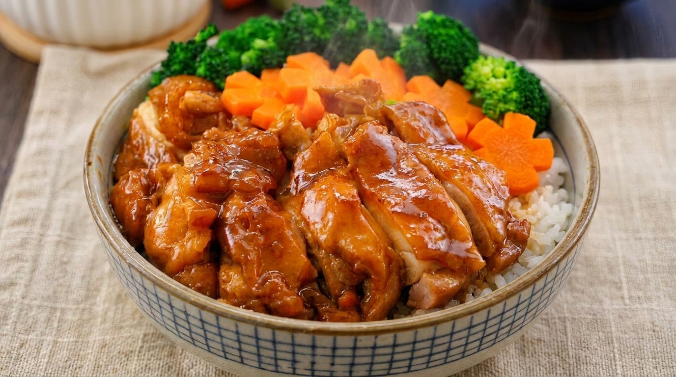 Bowl di Riso con Pollo in Stile Yoshinoya