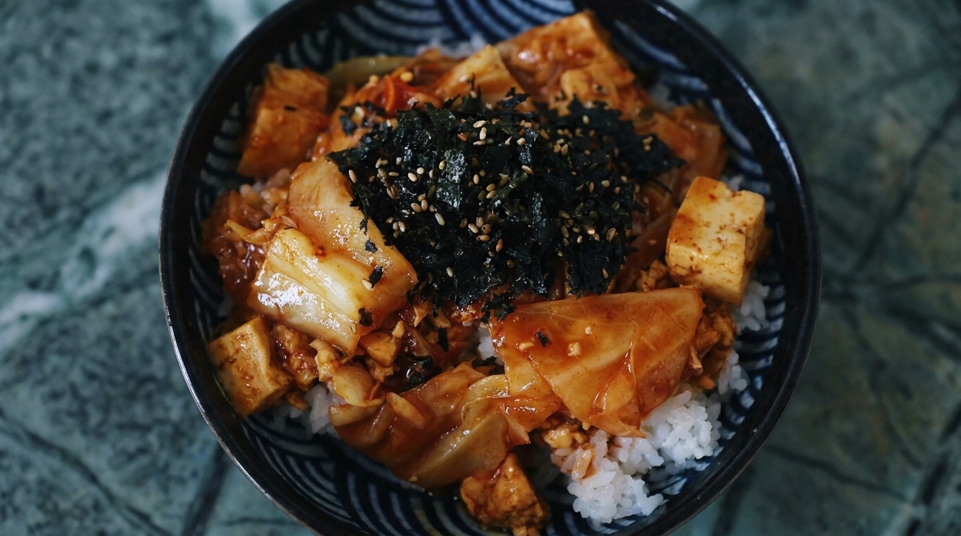 Bowl di riso con tonno al curry speziato