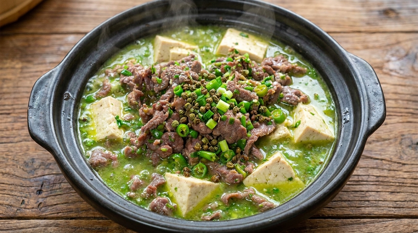 Manzo al Pepe del Sichuan con Tofu