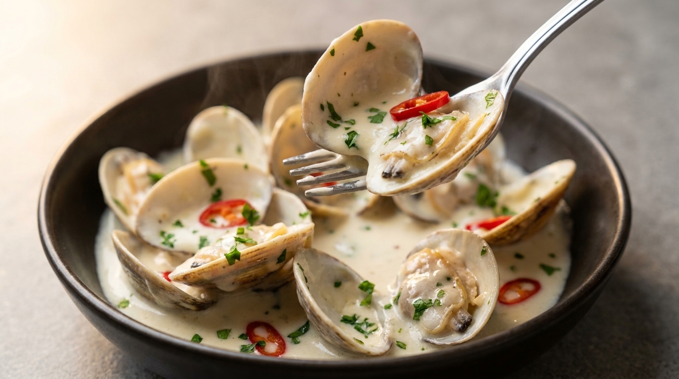 Vongole Cremose al Burro e Aglio con Peperoncino e Prezzemolo