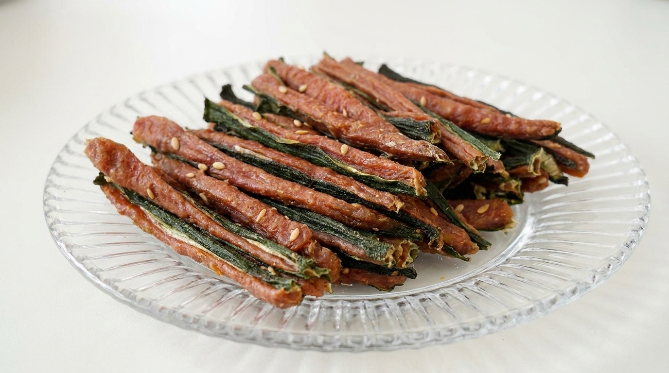 Snack Disidratati di Okra e Pollo per Cani