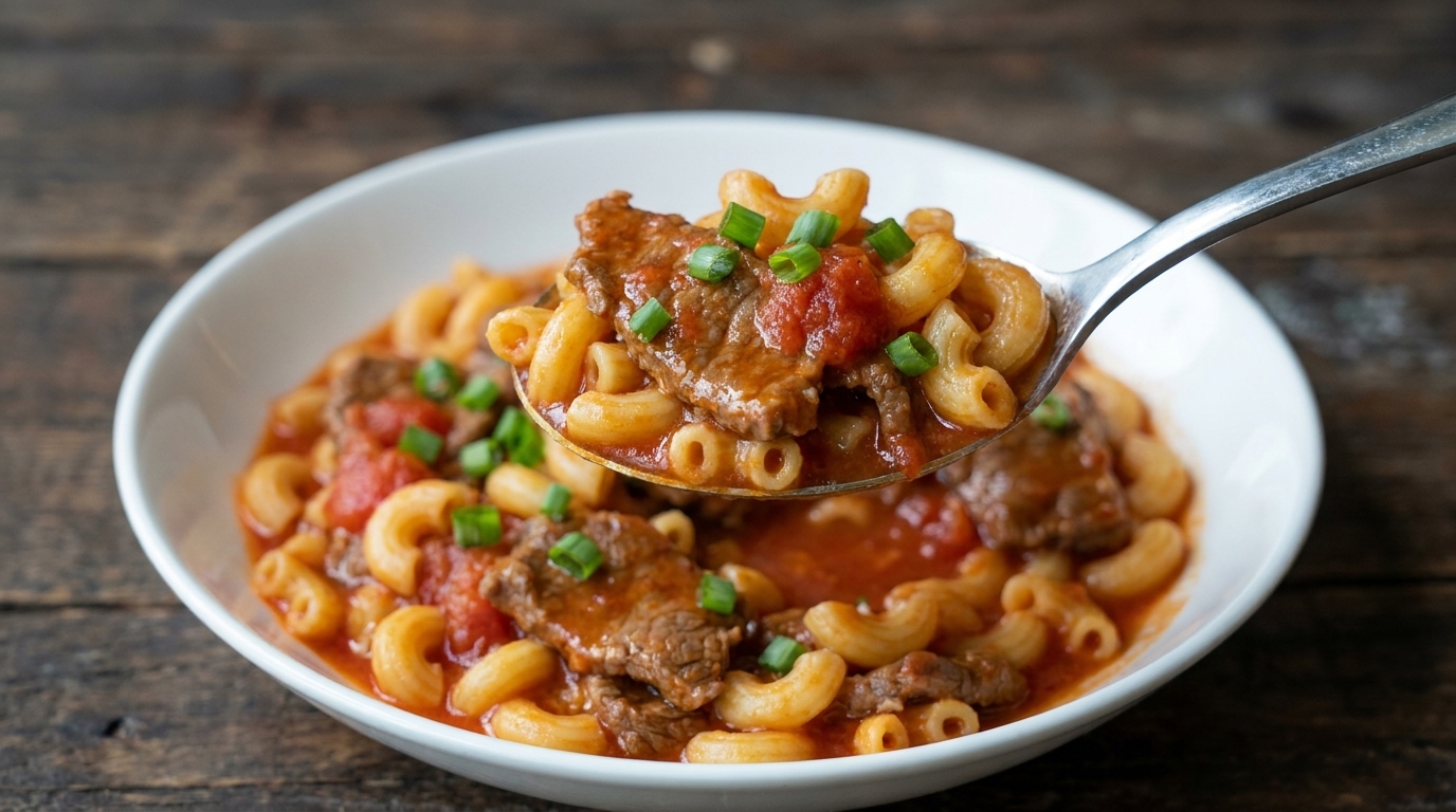 Maccheroni con Manzo al Pomodoro in Stile Hong Kong