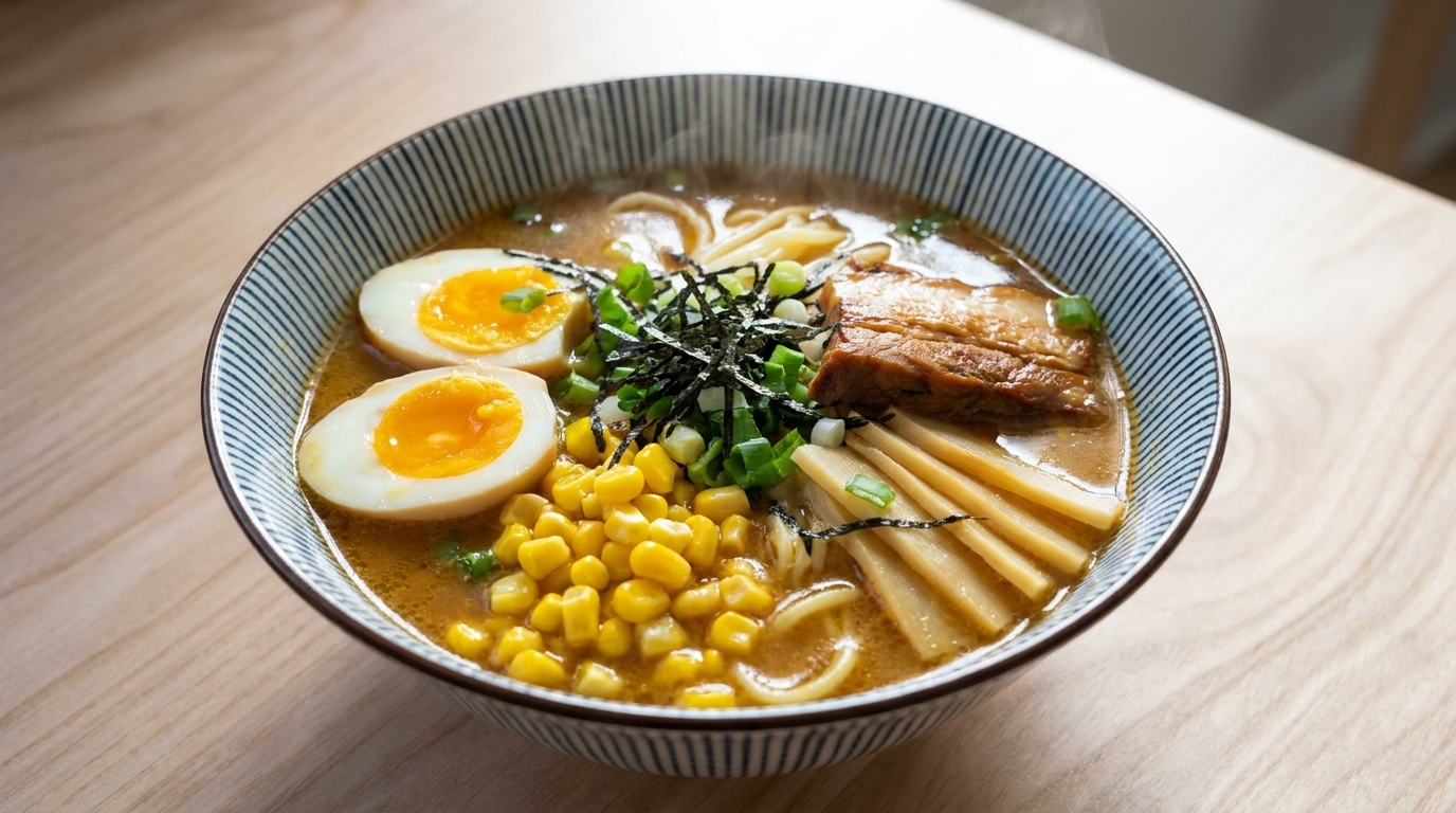 Autentico Ramen al Miso Giapponese con Maiale Chashu