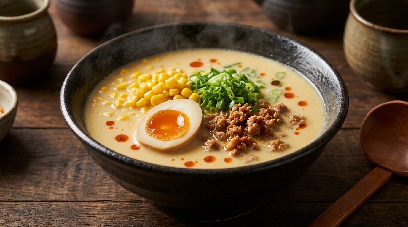 Ramen Cremoso al Miso e Latte di Soia (Tanyu Ramen)
