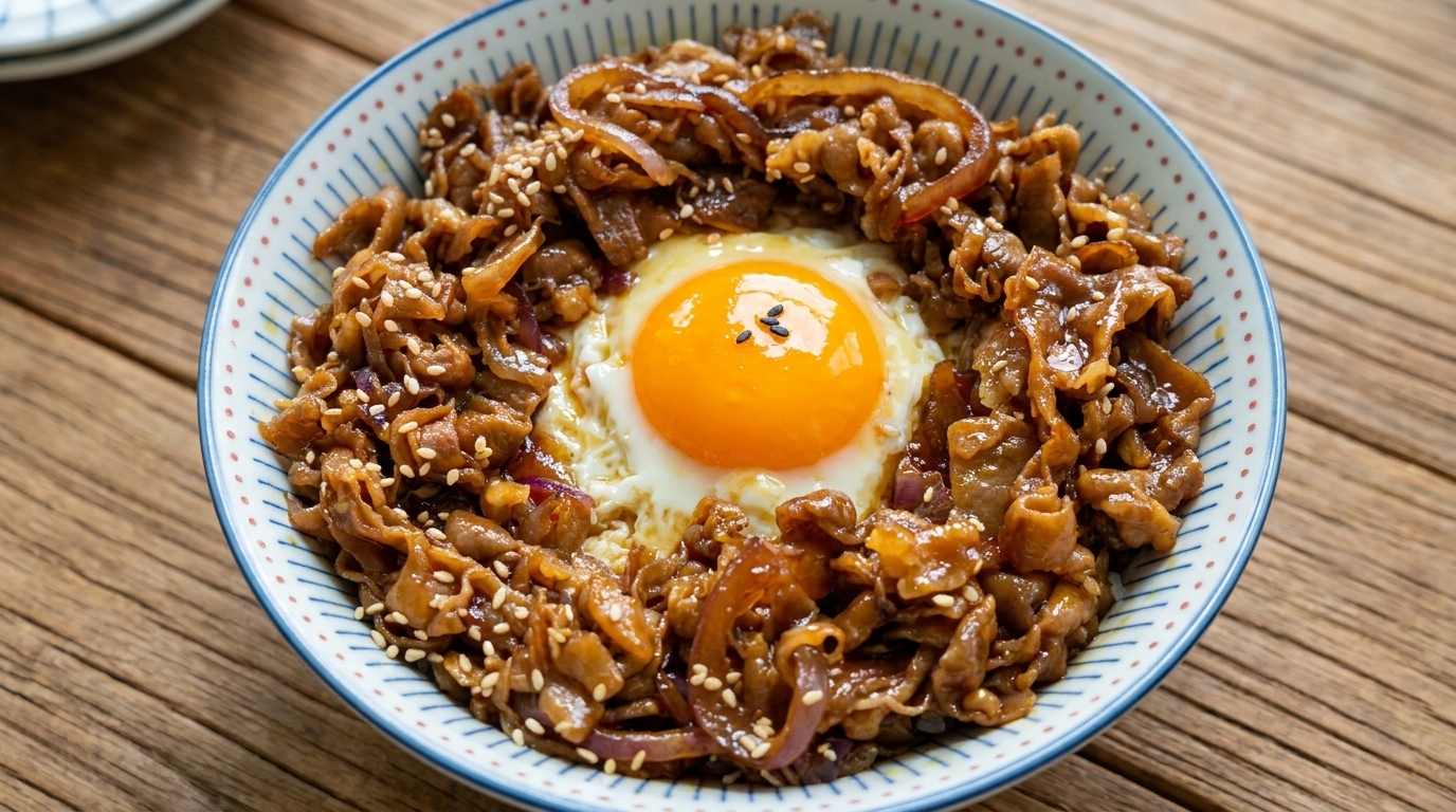 Ciotola di Riso con Manzo Teriyaki Veloce (Stile Gyudon)