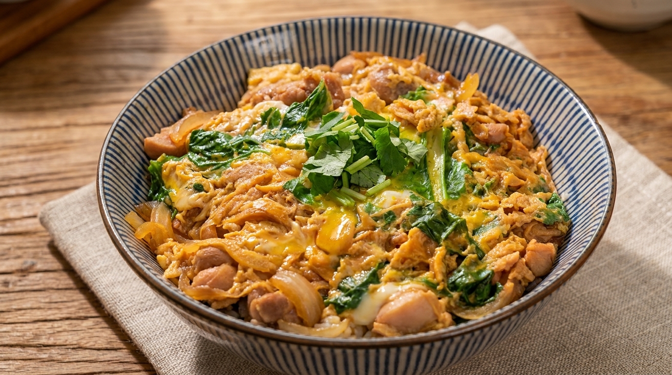Oyakodon Tradizionale (Ciotola di Riso Giapponese con Pollo e Uova)