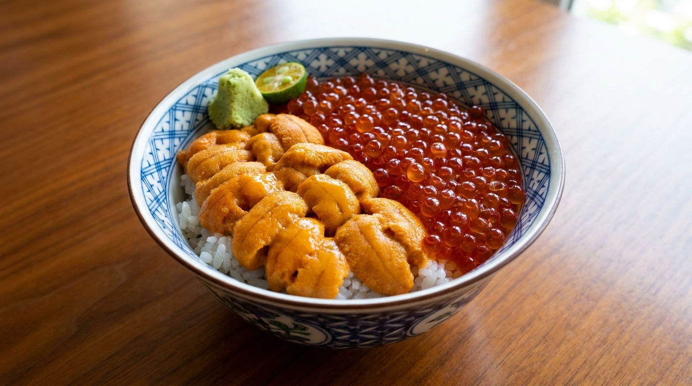 Uni-don e Ikura: La Ciotola di Riso con Ricci di Mare e Uova di Salmone