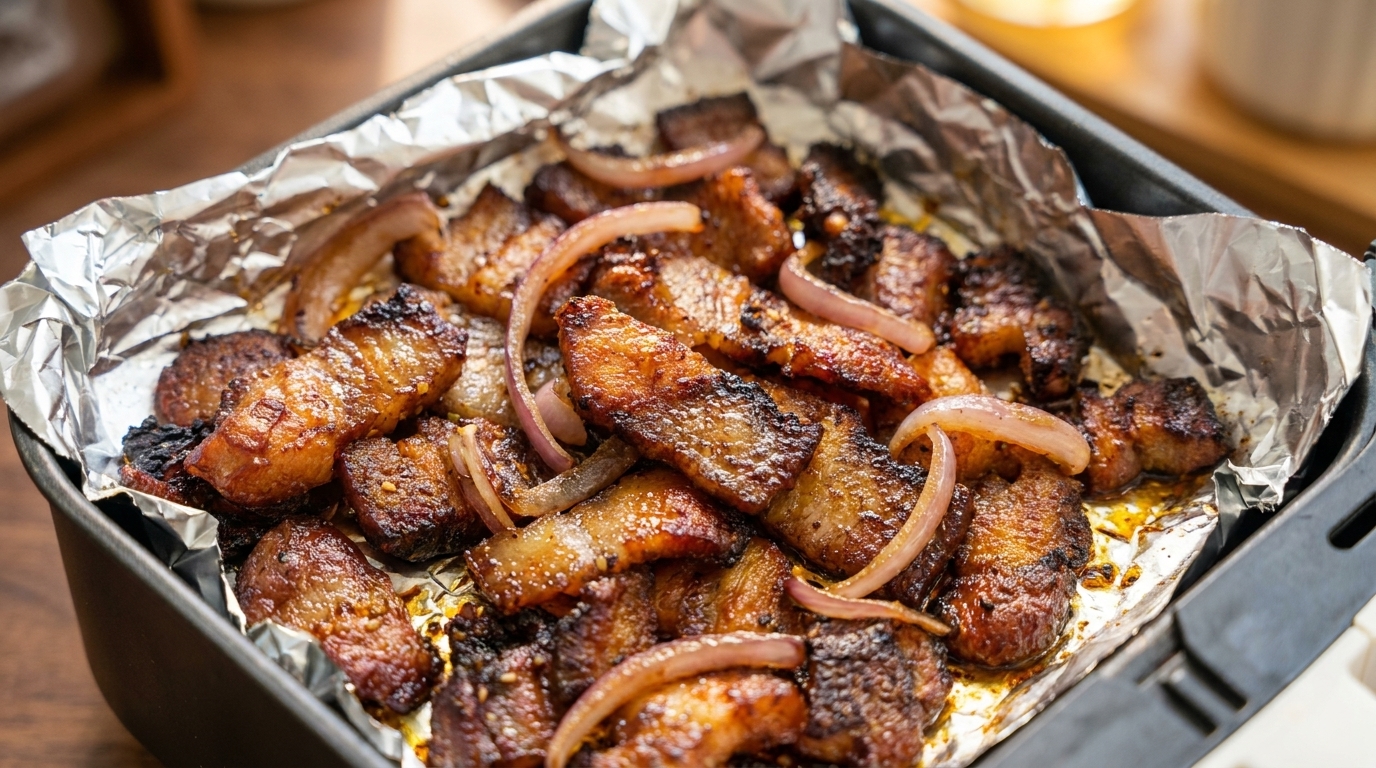 Pancetta di Maiale Croccante alla Coreana in Friggitrice ad Aria (Samgyeopsal)