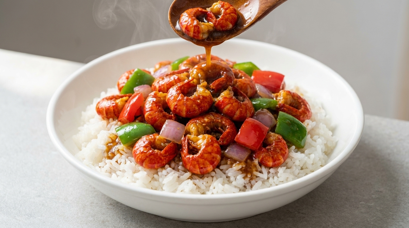 Riso con Gamberi di Fiume Piccanti alla Shenzhen (Xiao Long Xia Fan)