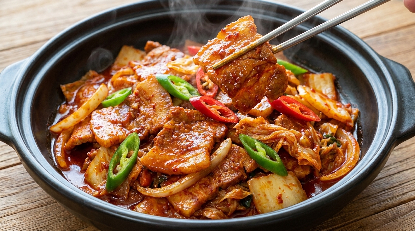 Pancetta di Maiale Piccante alla Coreana (Jeyuk Bokkeum) Originale di Seoul