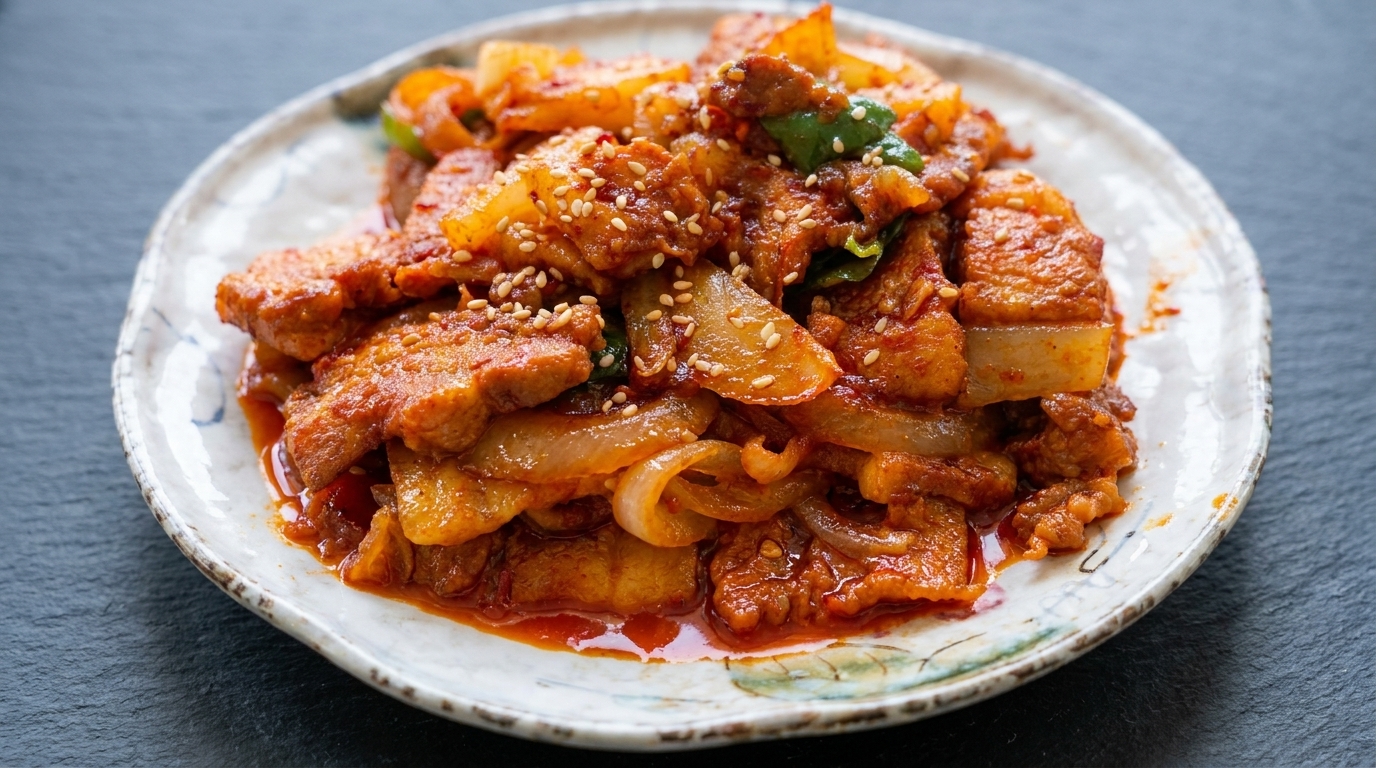 Maiale Piccante Coreano: Ricetta Autentica del Jeyuk-bokkeum
