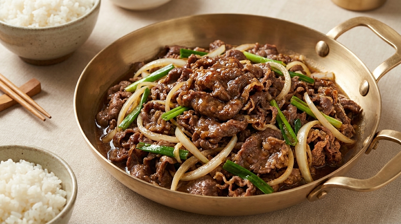 Bulgogi Coreano Autentico (Manzo Saltato in Padella)