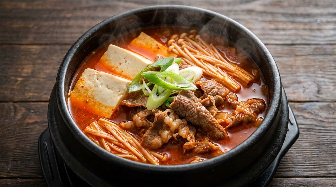Stufato di Kimchi e Manzo alla Coreana (Kimchi-jjigae)