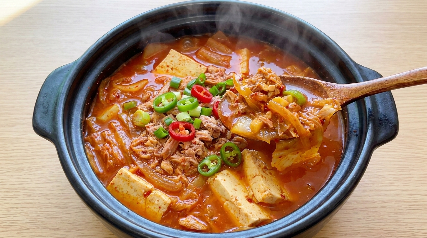 Zuppa di Kimchi e Tonno (Chamchi Kimchi Jjigae) Saporita