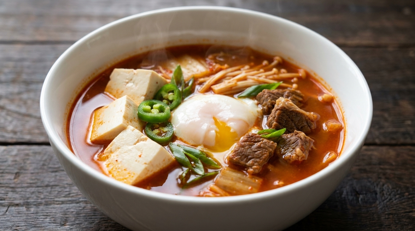 Zuppa di Kimchi, Manzo e Tofu Vellutato (Kimchi-jjigae) Light
