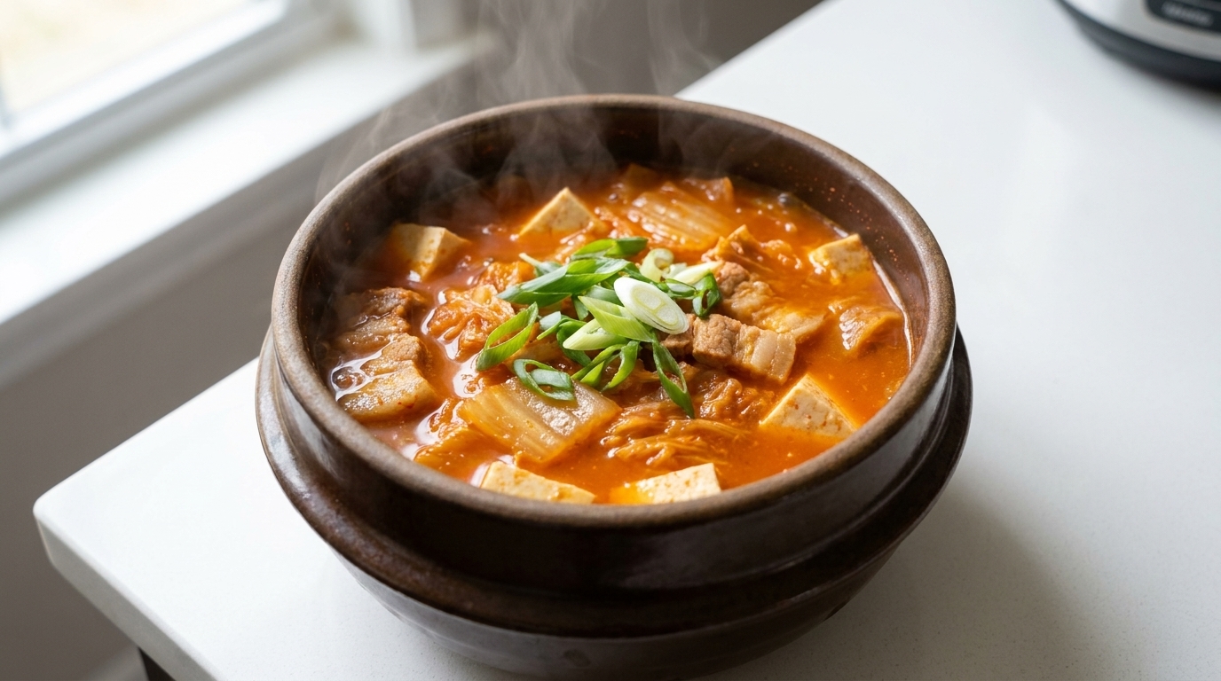 Kimchi Jjigae Veloce: Zuppa Coreana con Pomodorini