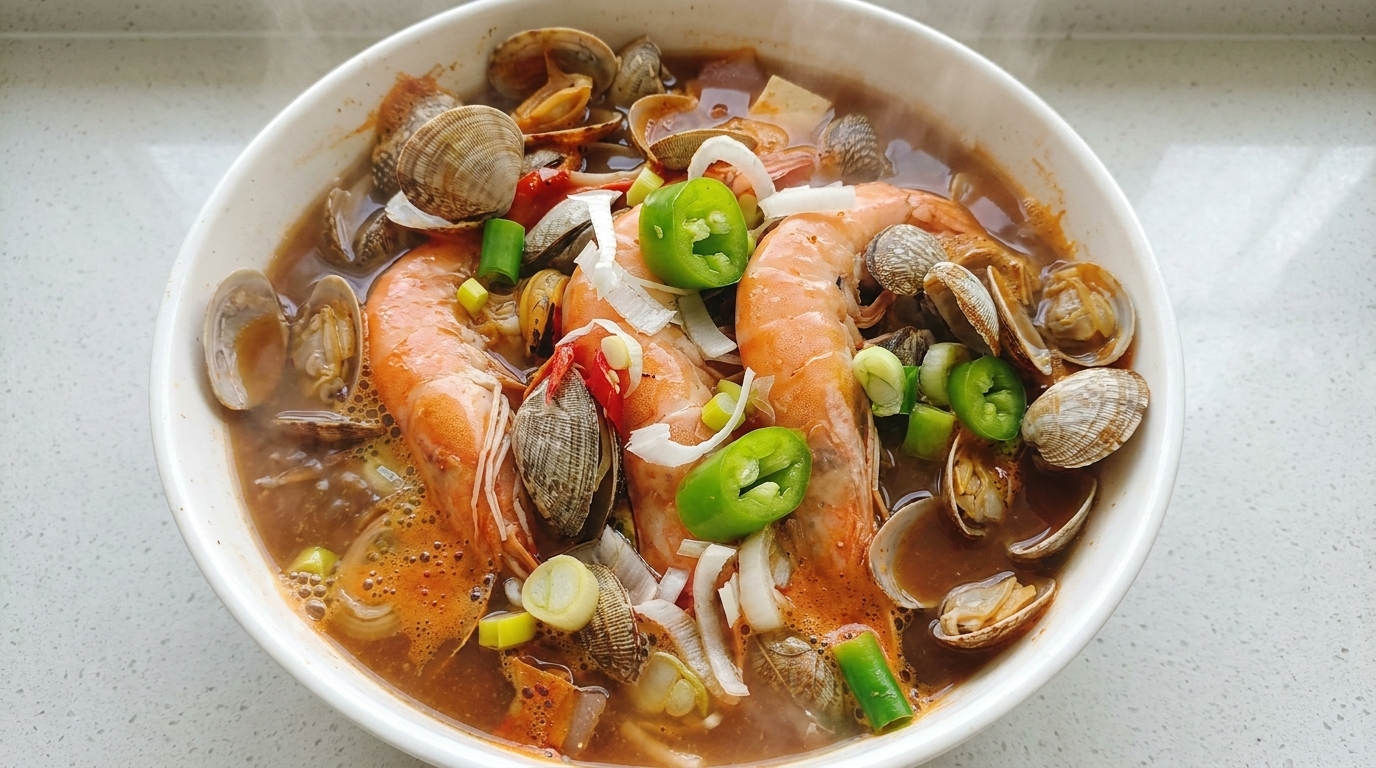 Haemul Doenjang Jjigae: Stufato Coreano di Frutti di Mare e Pasta di Soia