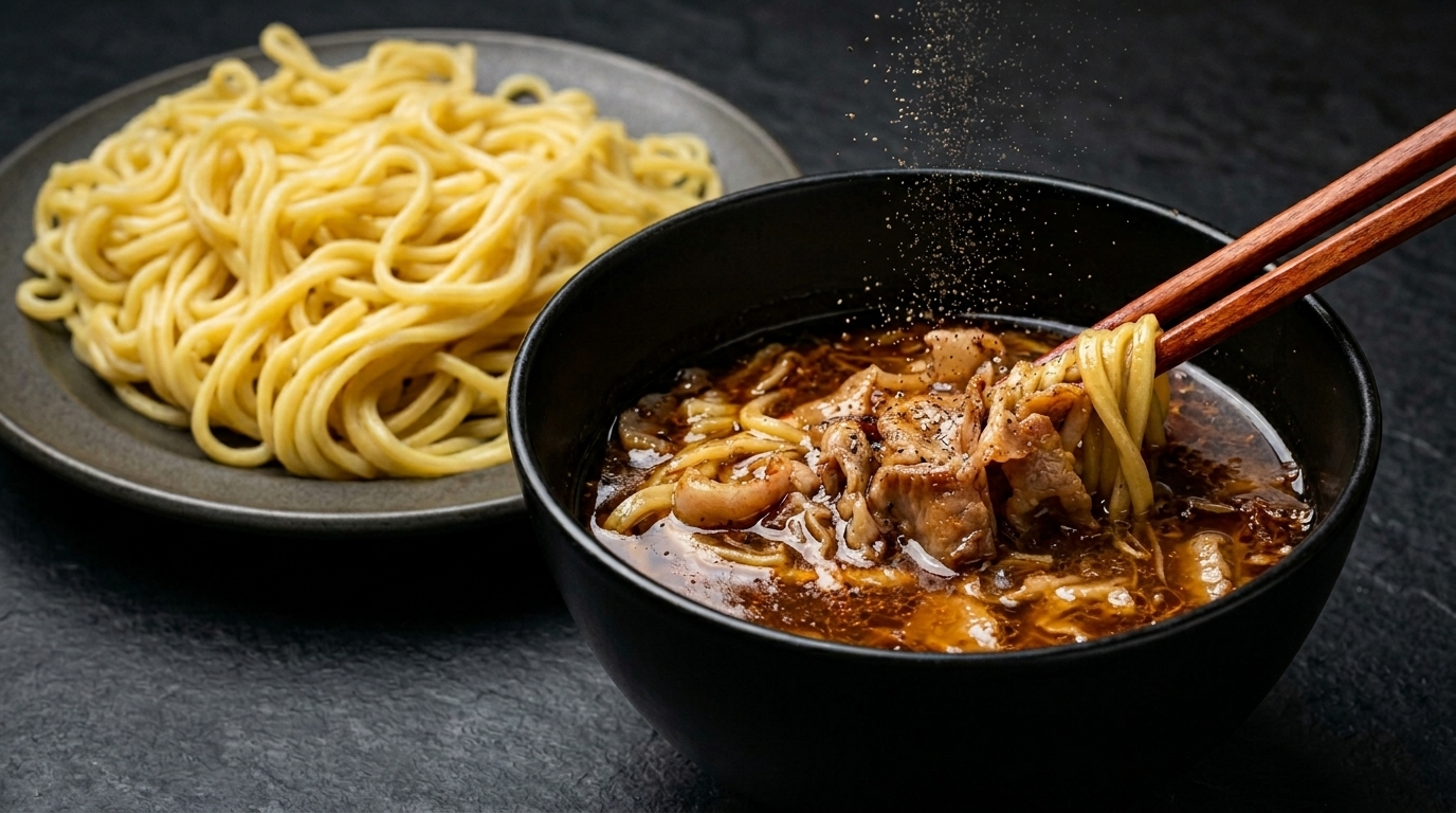 Tsukemen: Ramen Giapponese con Brodo Denso di Maiale e Pesce