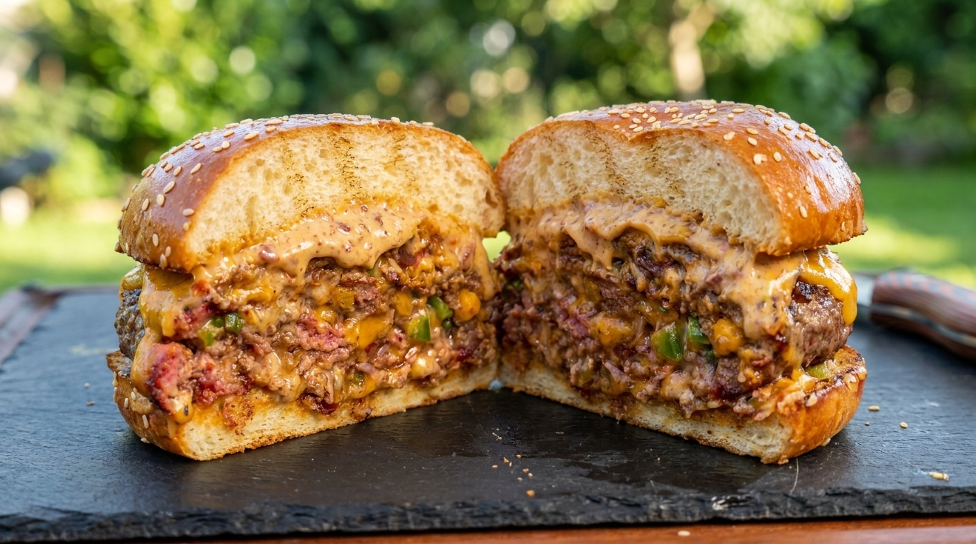 Hamburger Messicano Affumicato con Bacon e Formaggio