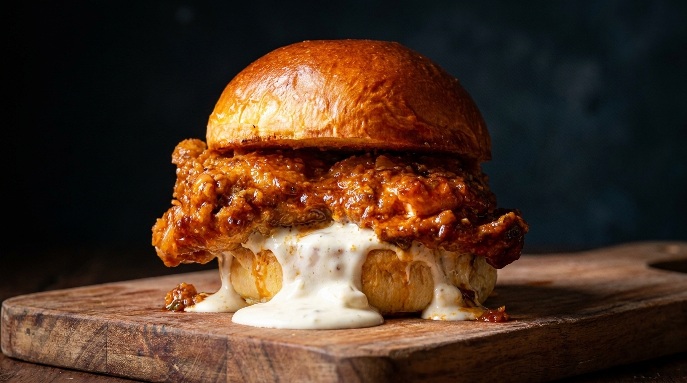 Cajun Chicken Burger Croccante con Ricca Salsa alla Panna