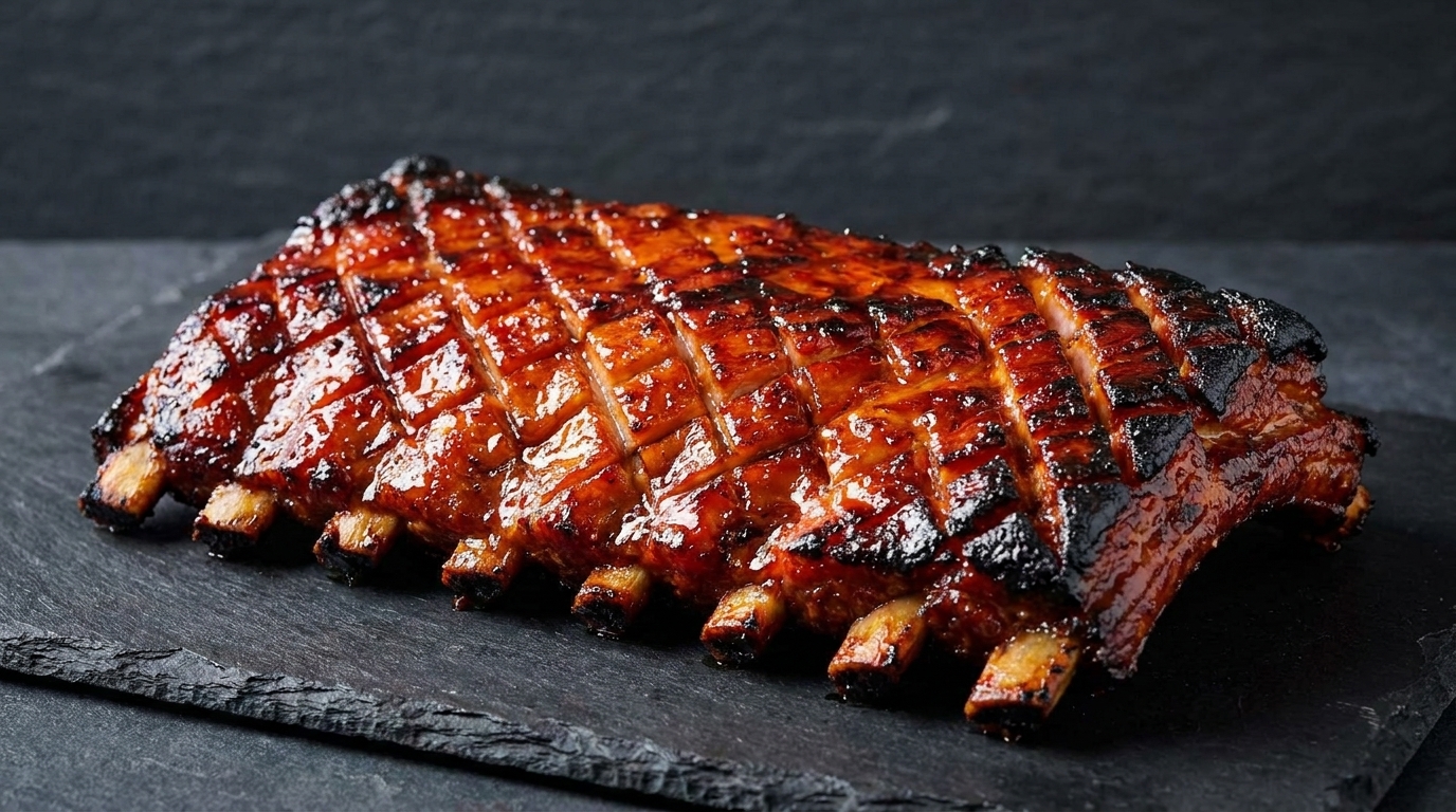 Autentiche Costine di Maiale Arrostite alla Cantonese con glassa al Miele (Char Siu Ribs)