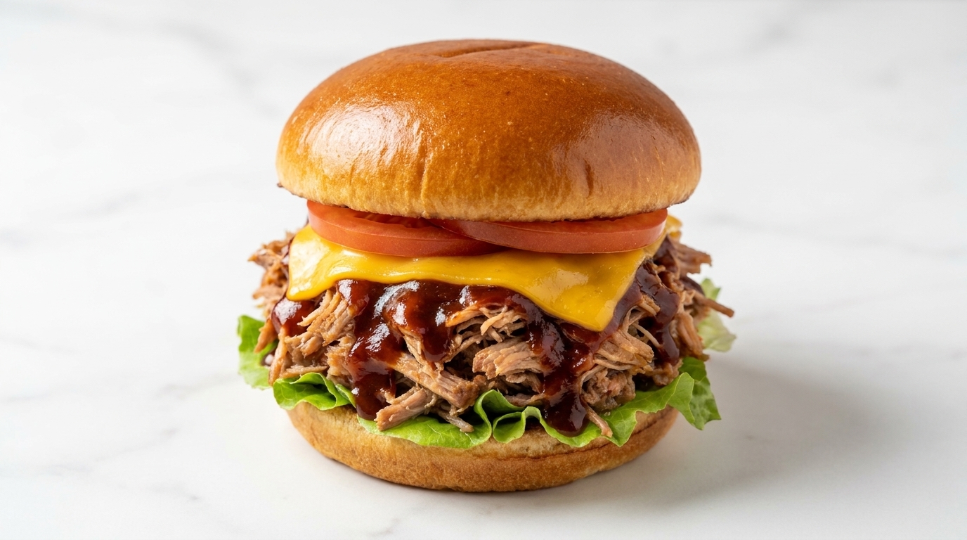 Panino Gourmet con Pulled Pork al Barbecue