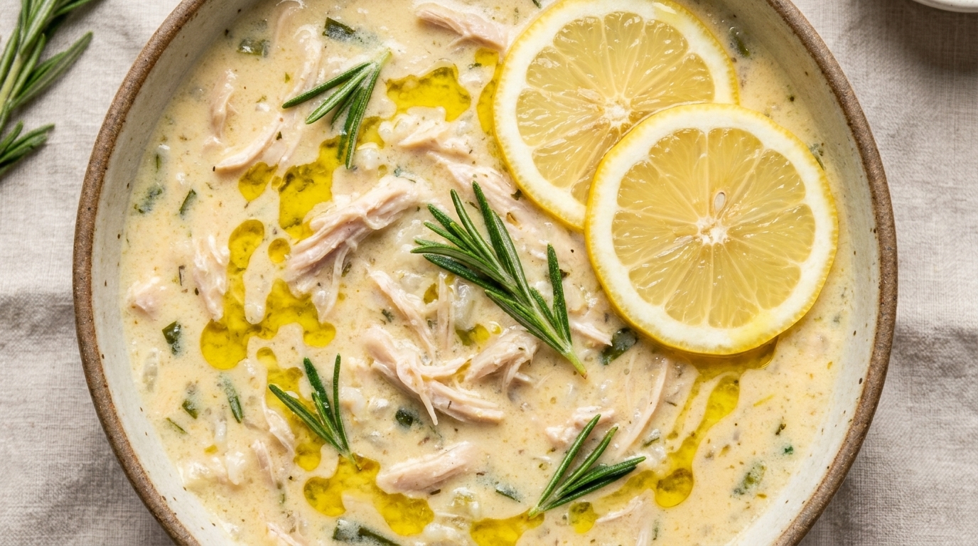 Zuppa Greca di Pollo al Limone (Avgolemono)