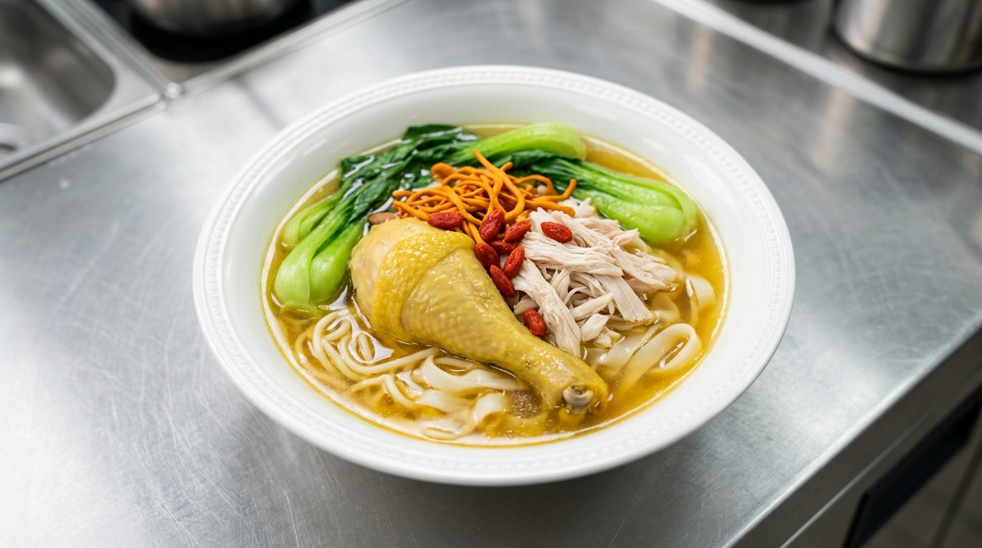 Tagliolini in Brodo d'Oro al Pollo
