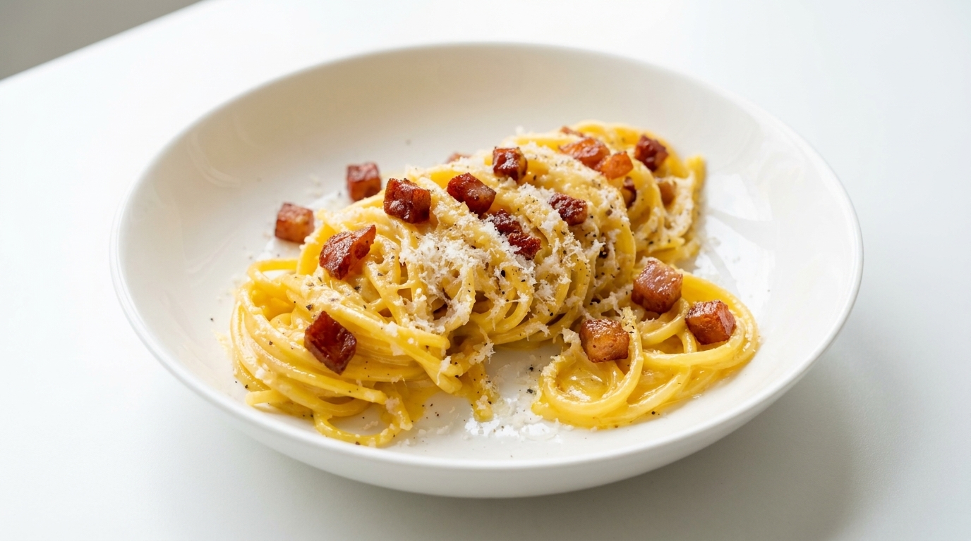 Carbonara Classica al Bacon in 10 Minuti