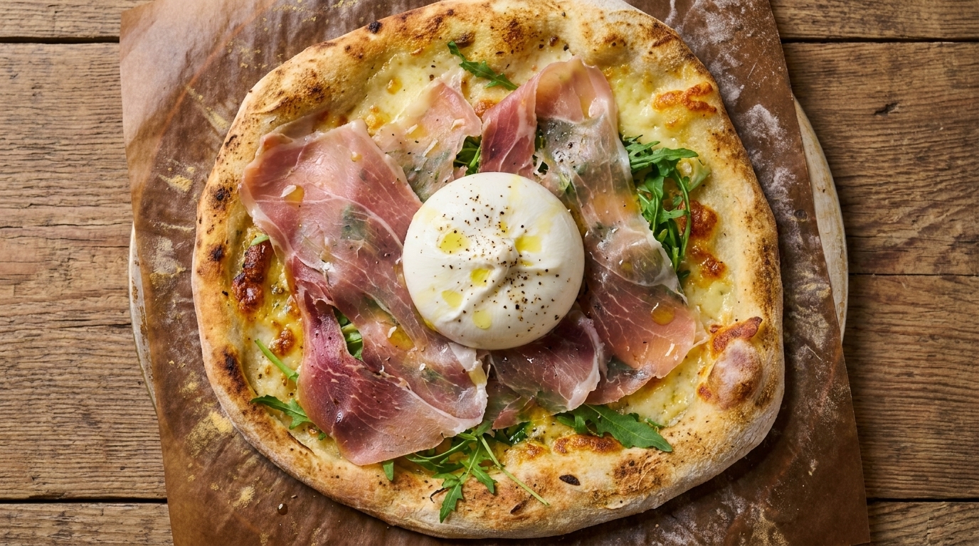Pizza Gourmet con Prosciutto di Parma e Burrata