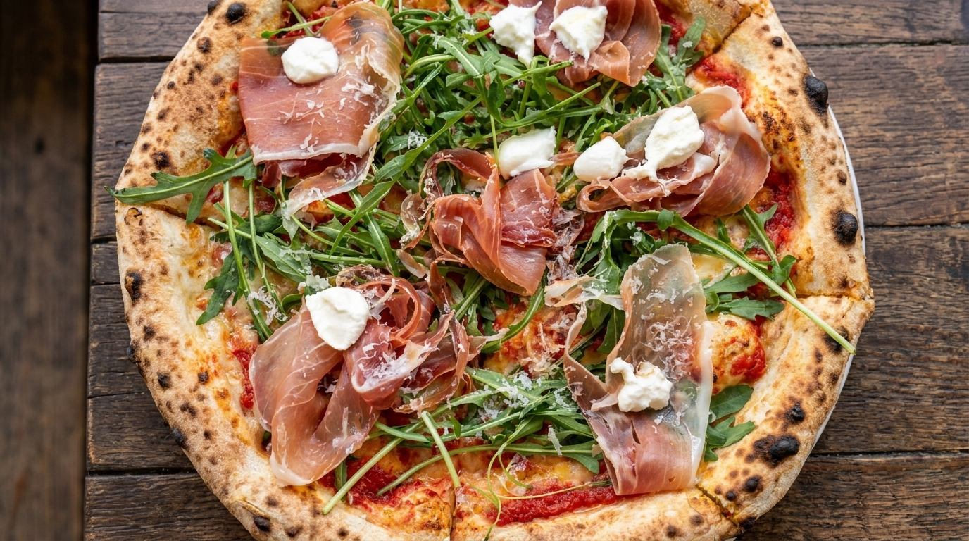 Pizza con Prosciutto e Rucola