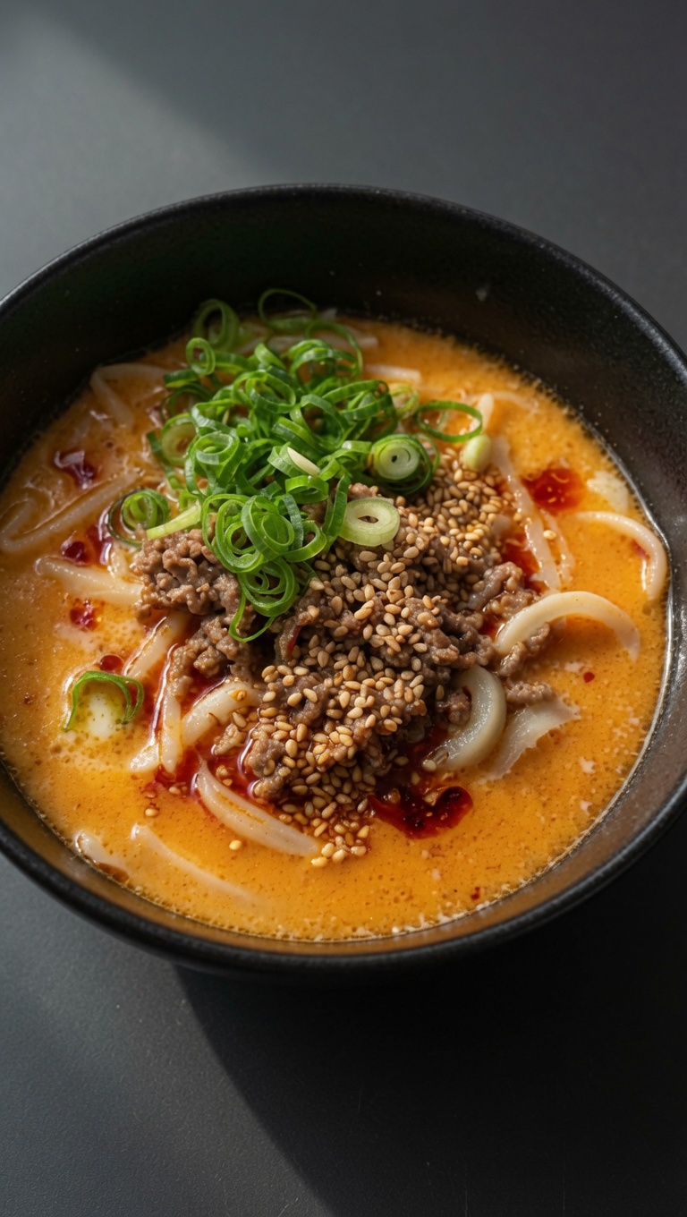 Udon Tantanmen cremoso e veloce