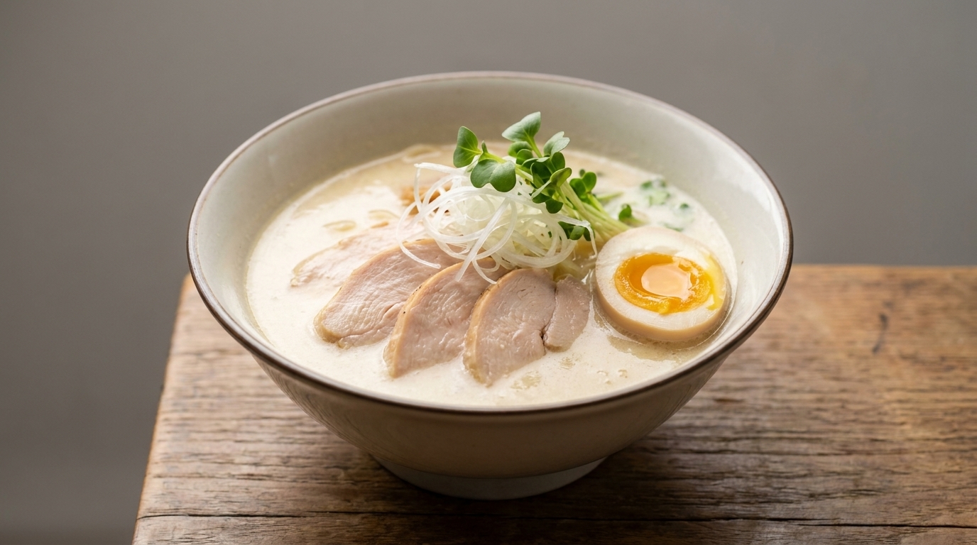 Authentic Japanese Chicken Paitan Ramen (Tori Paitan)