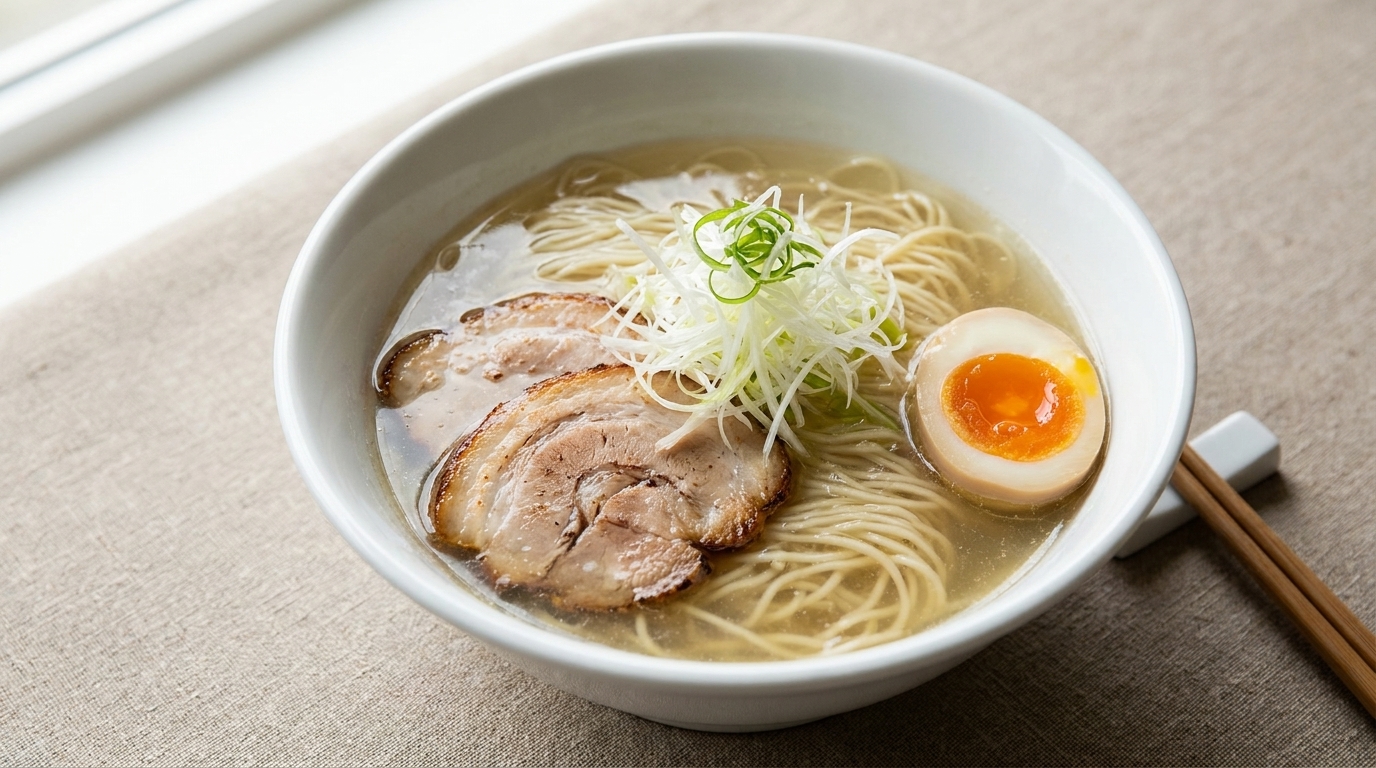 Autentico Ramen Giapponese al Sale (Shio Ramen)