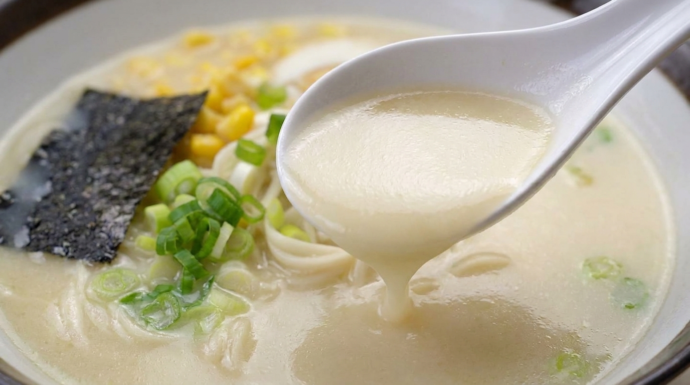 Ramen cremoso al pollo (Paitan Ramen)