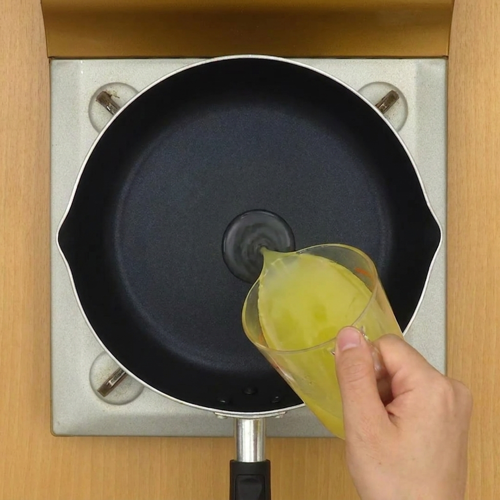 Brodo di pollo e sale che sobbollono insieme in una padella su un fornello.