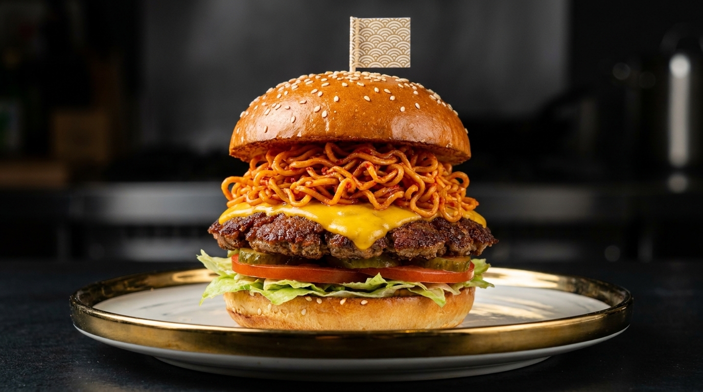 Burger al Ramen Buldak Speziato