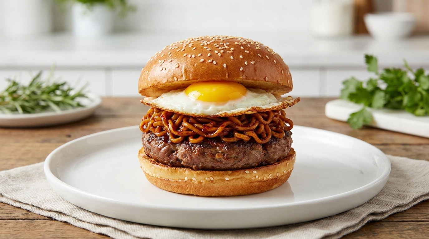 Burger Piccante ai Noodles di Fuoco