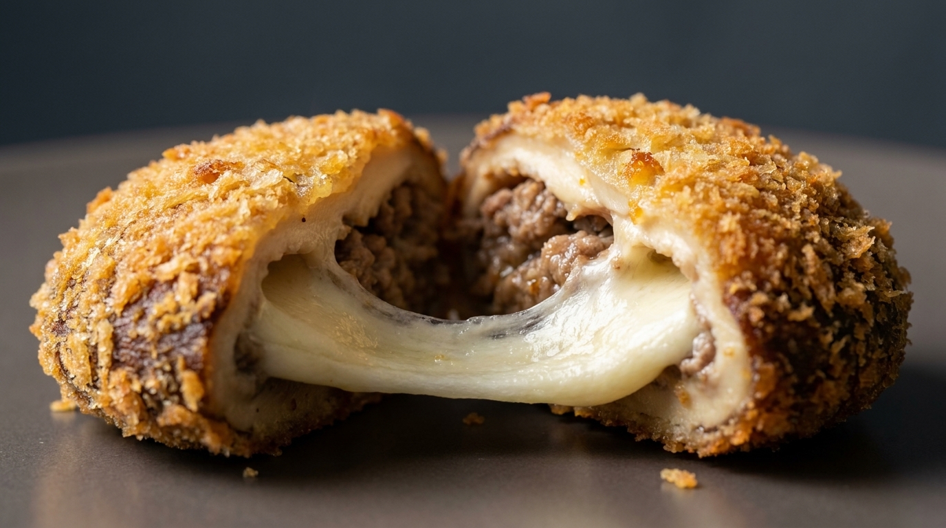 Burger di Shiitake Ripieni di Manzo e Formaggio
