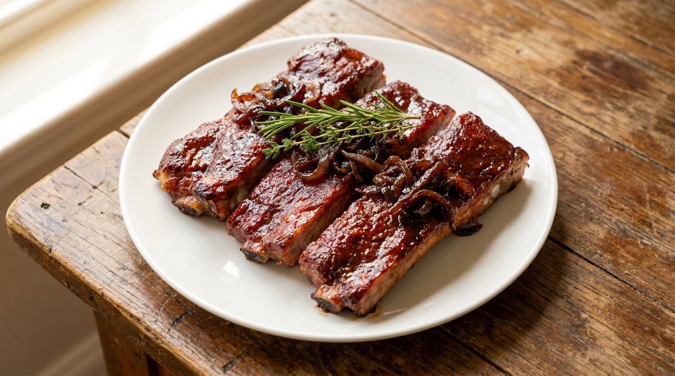 Costine di Maiale BBQ in Stile Americano