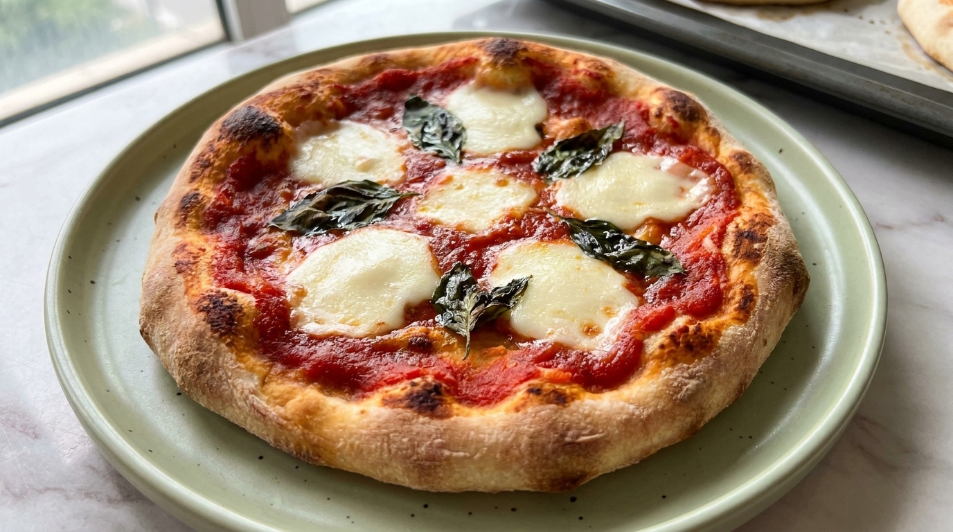 Pizza Margherita veloce senza impasto