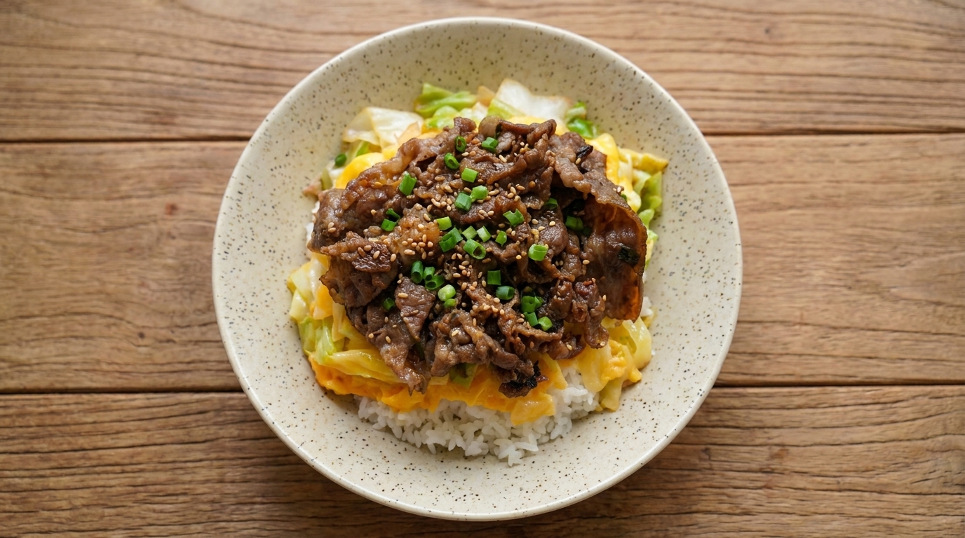Rice Bowl con Manzo ai Cipollotti