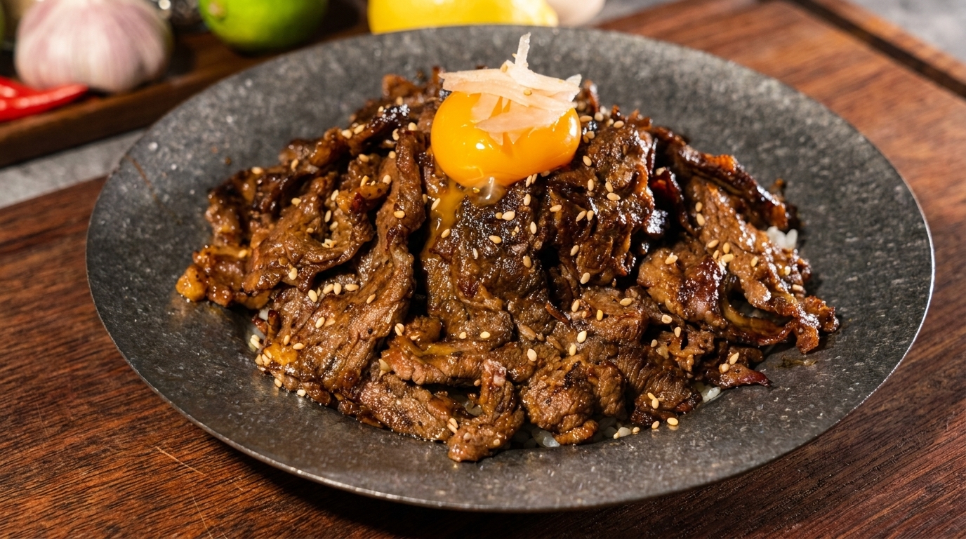 Gyudon (Ciotola di riso con manzo giapponese)